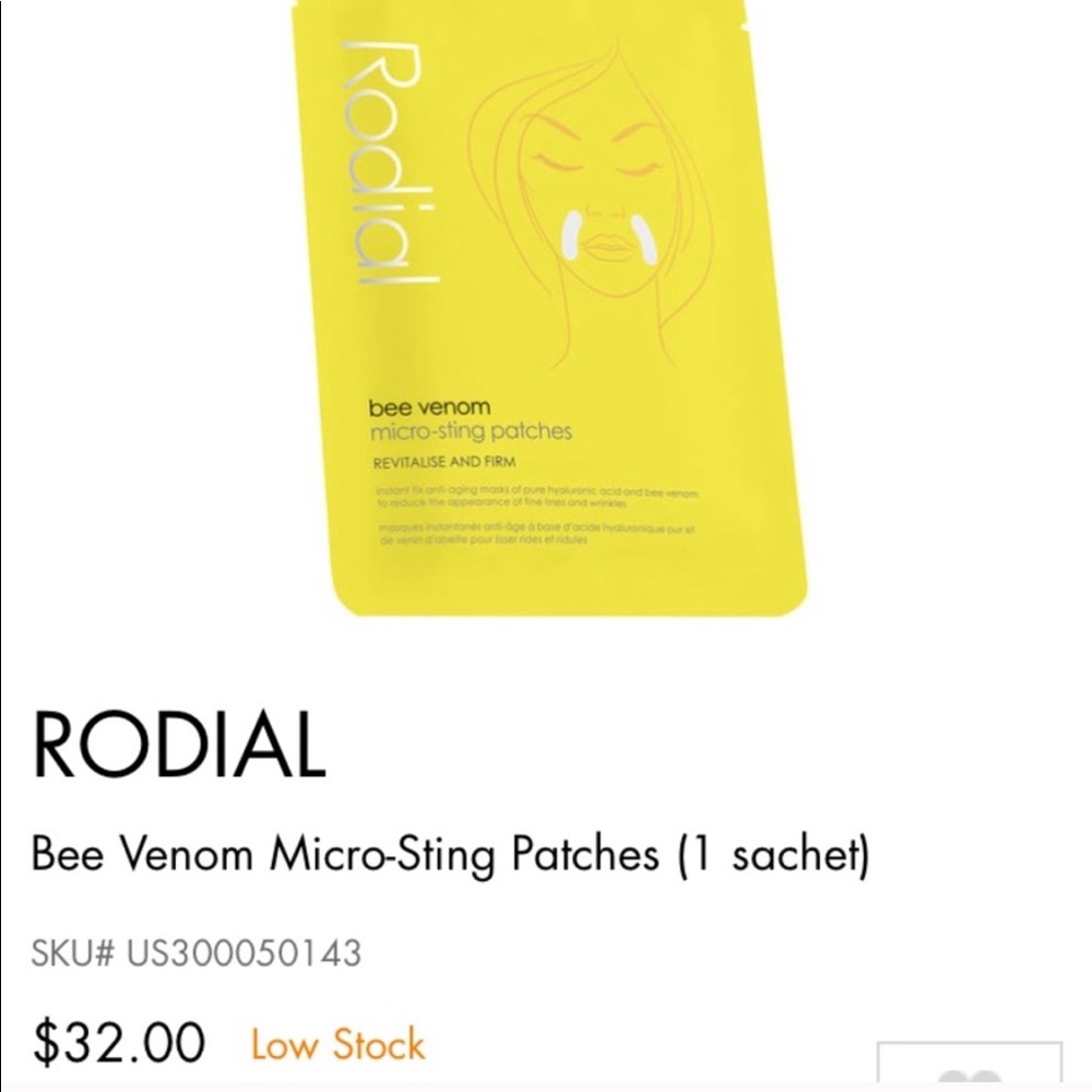 Rodial bee venom micro-sting patches packet of 2